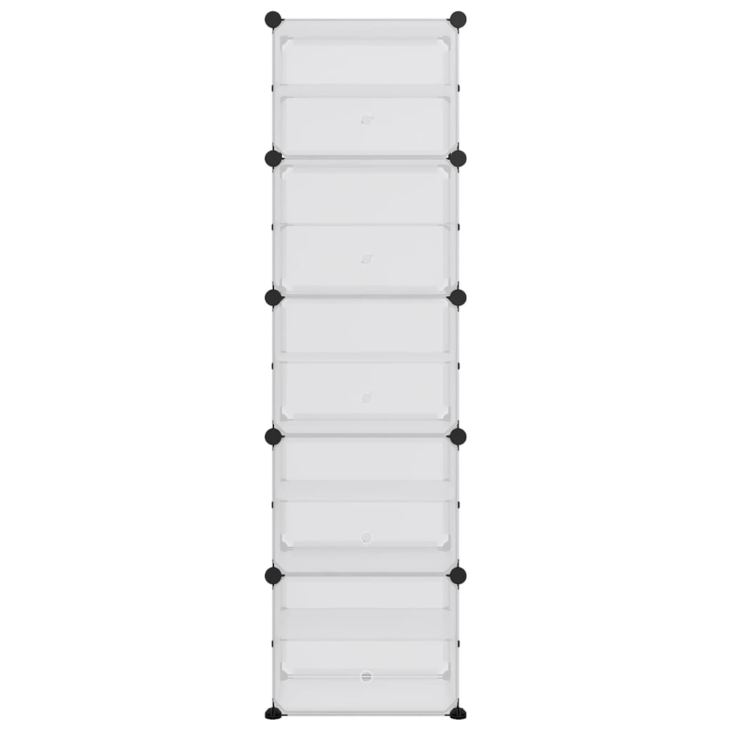 Stalak za cipele prozirni 44 x 31,5 x 153,5 cm od PP-a