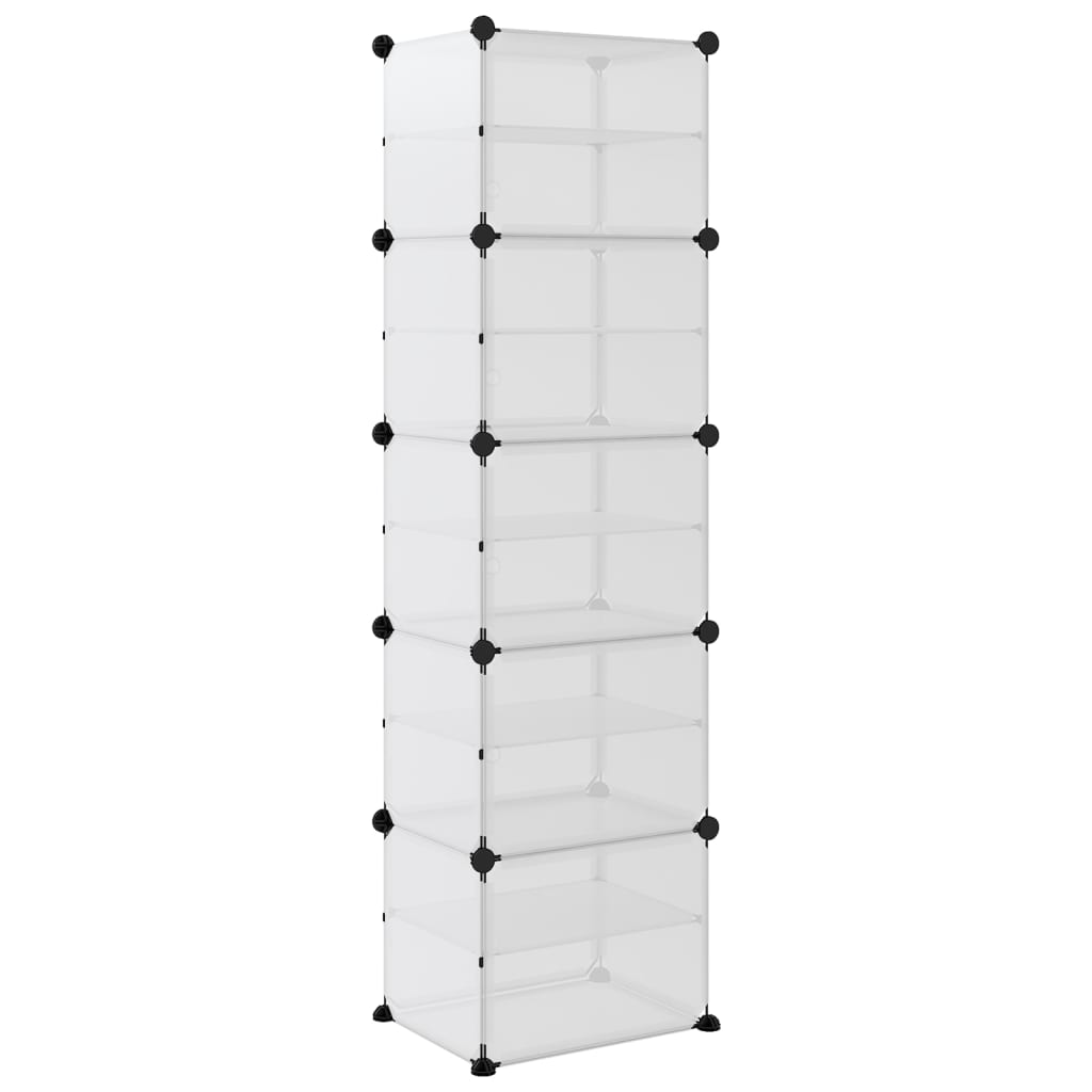 Stalak za cipele prozirni 44 x 31,5 x 153,5 cm od PP-a
