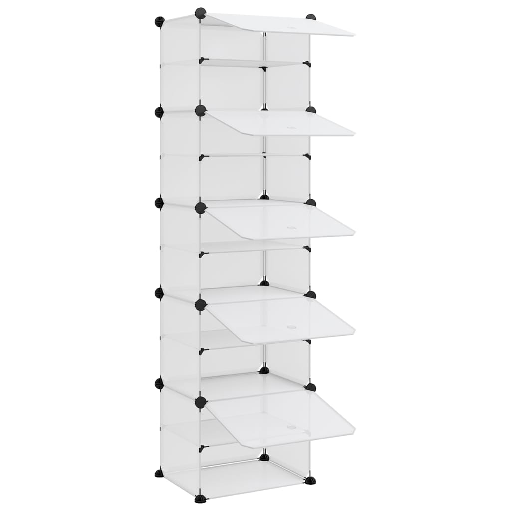 Stalak za cipele prozirni 44 x 31,5 x 153,5 cm od PP-a