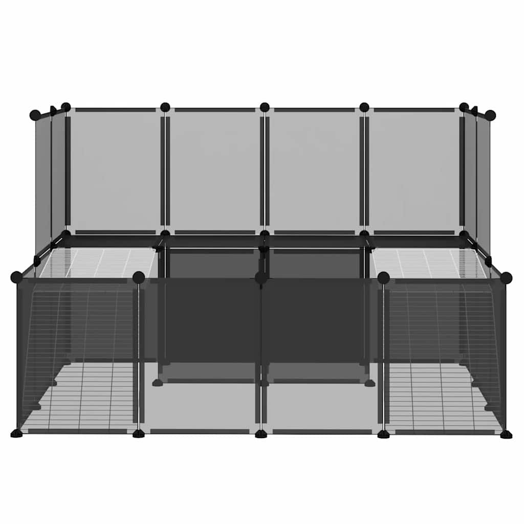 Kavez za male životinje crni 143 x 107 x 93 cm PP i čelik