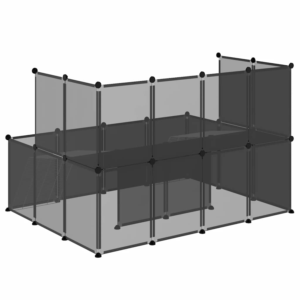 Kavez za male životinje crni 143 x 107 x 93 cm PP i čelik
