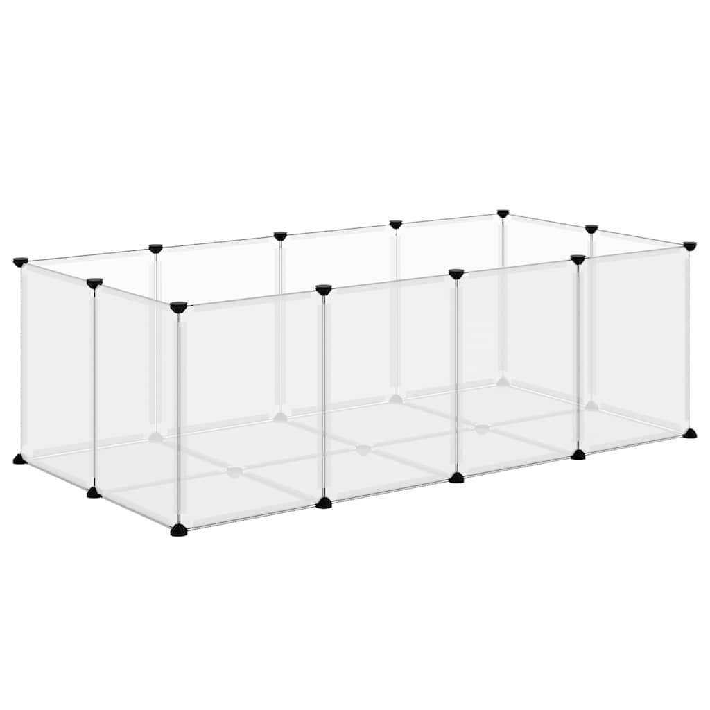 Kavez za male životinje prozirni 144 x 74 x 46,5 cm PP i čelik