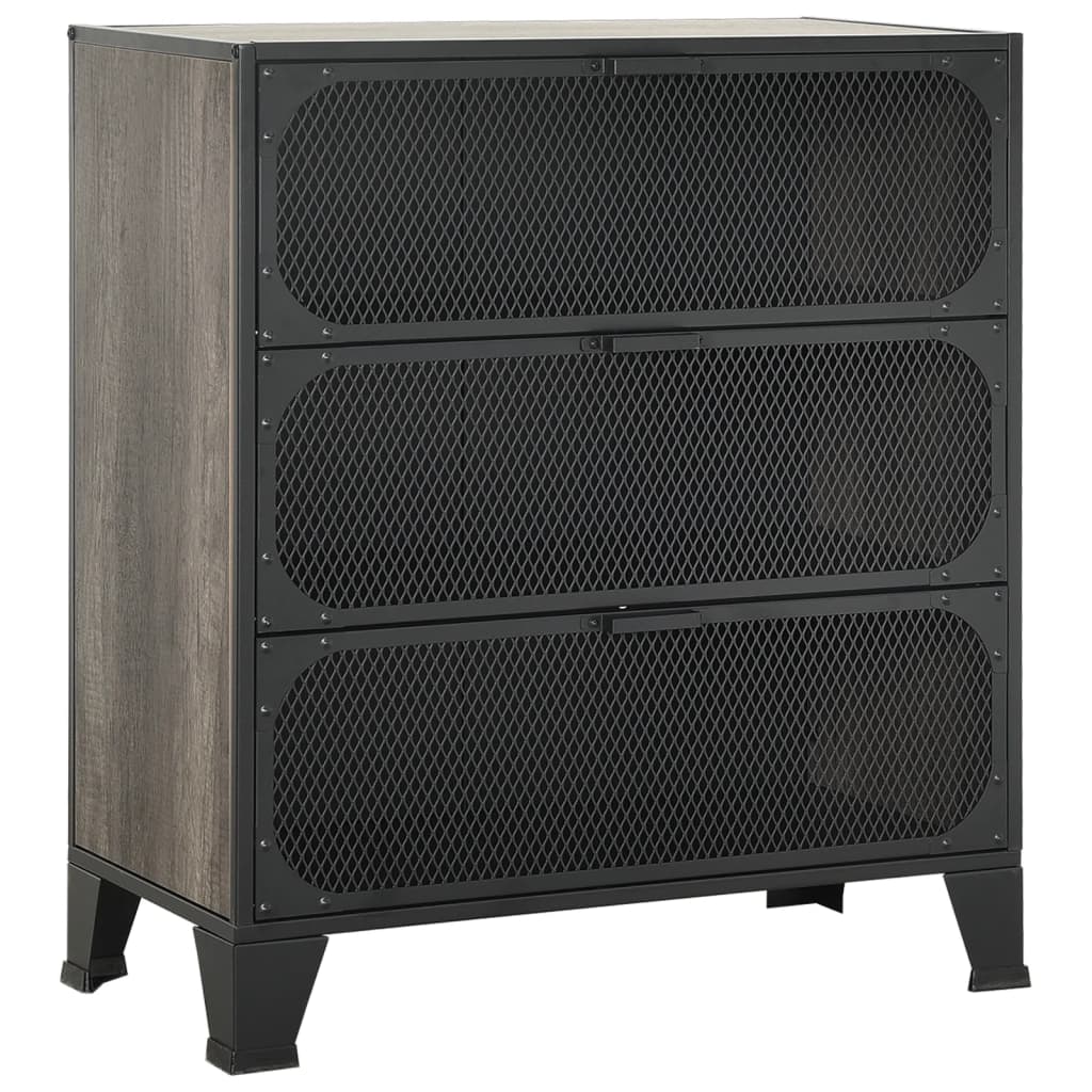 Ormarići za pohranu 2 kom sivi 72x36x82 cm od metala i MDF-a