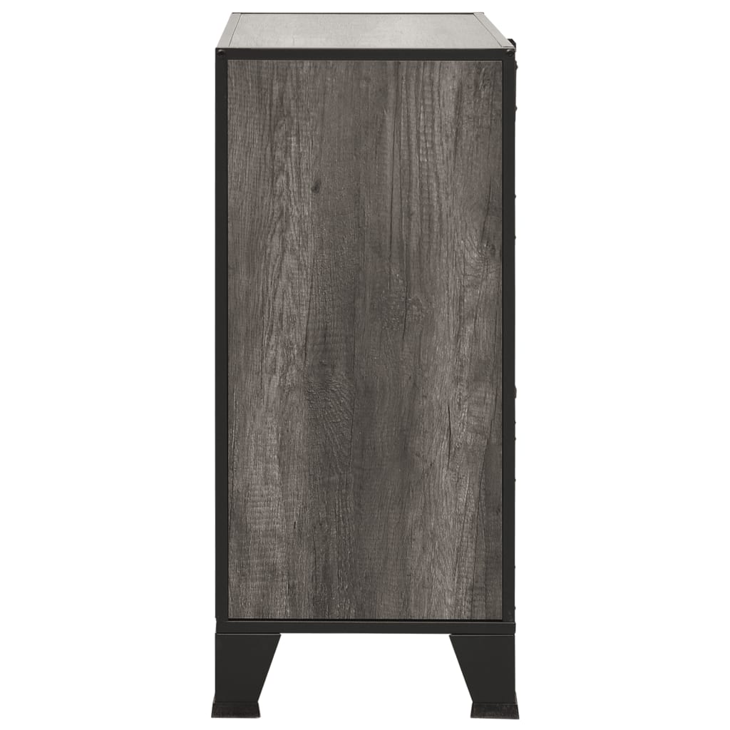 Ormarići za pohranu 2 kom sivi 72x36x82 cm od metala i MDF-a