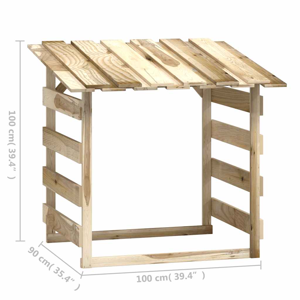 Pergole s krovom 4 kom 100 x 90 x 100 cm impregnirana borovina