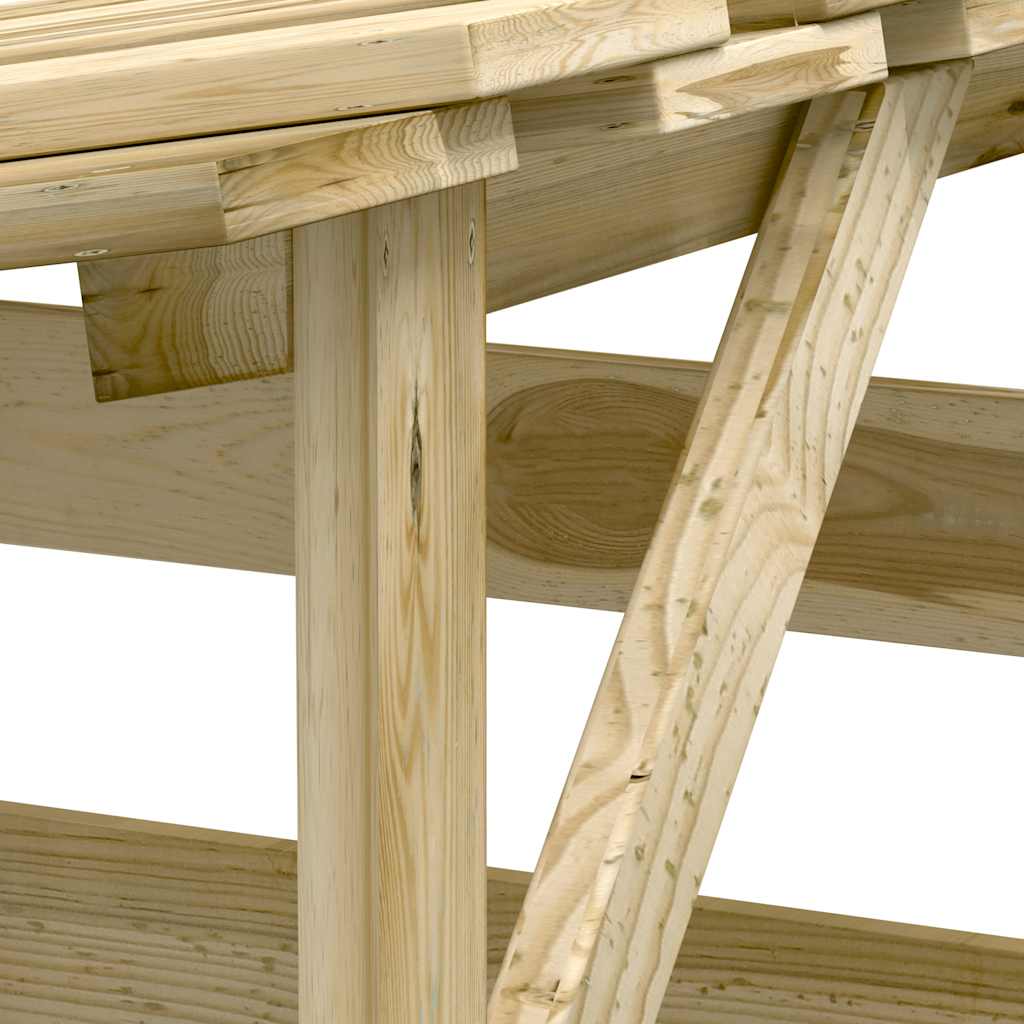 Pergole s krovom 3 kom 100 x 90 x 200 cm impregnirana borovina