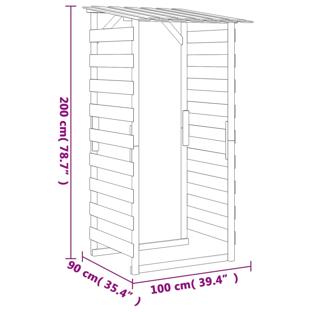 Pergole s krovom 6 kom 100 x 90 x 200 cm impregnirana borovina