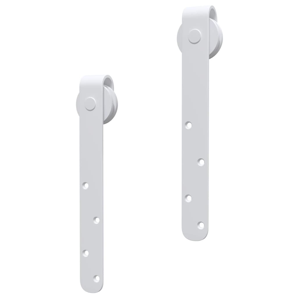 Mini set za klizna vrata ormarića ugljični čelik bijeli 152 cm
