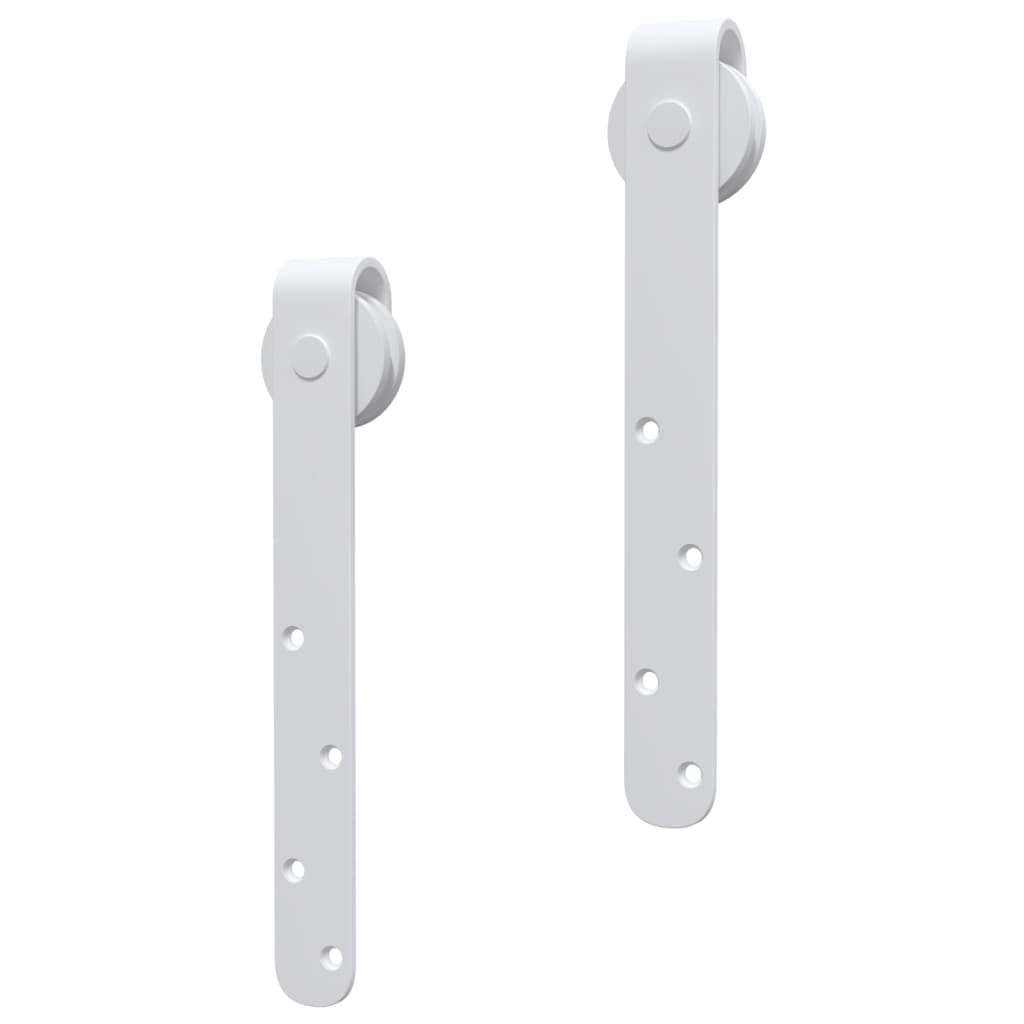 Mini set za klizna vrata ormarića ugljični čelik bijeli 122 cm