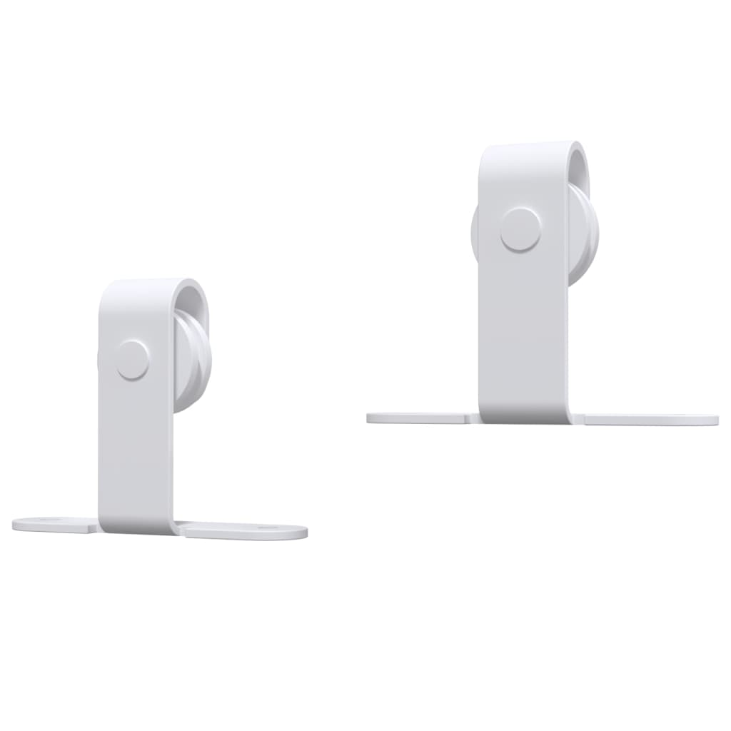 Mini set za klizna vrata ormarića ugljični čelik bijeli 183 cm