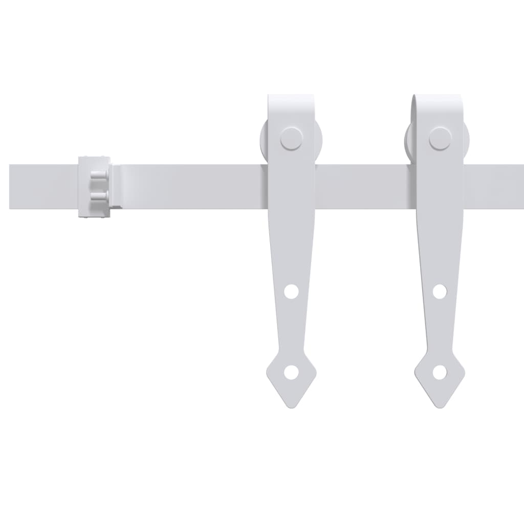 Mini set za klizna vrata ormarića ugljični čelik bijeli 183 cm