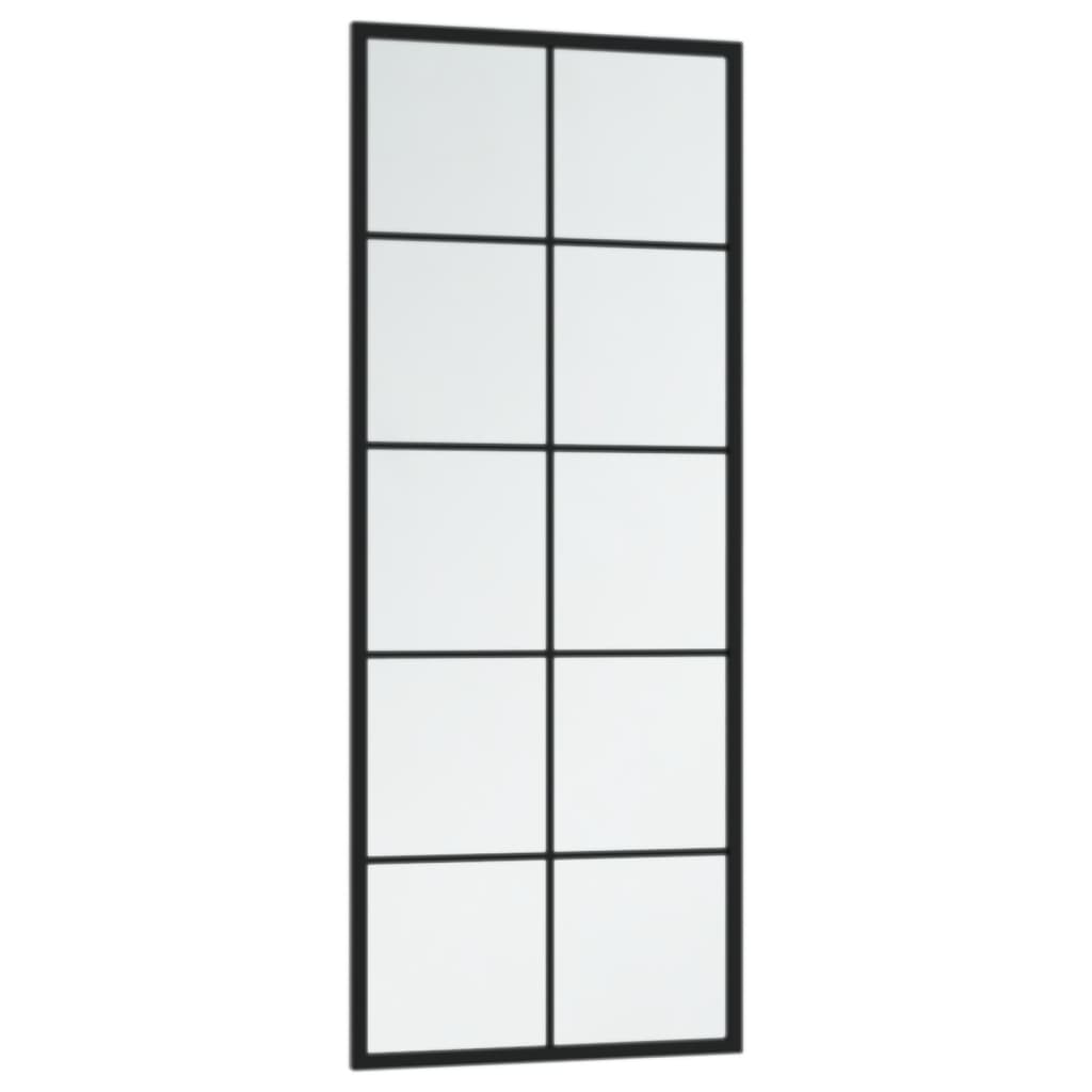 Zidno ogledalo crno 100 x 40 cm metalno
