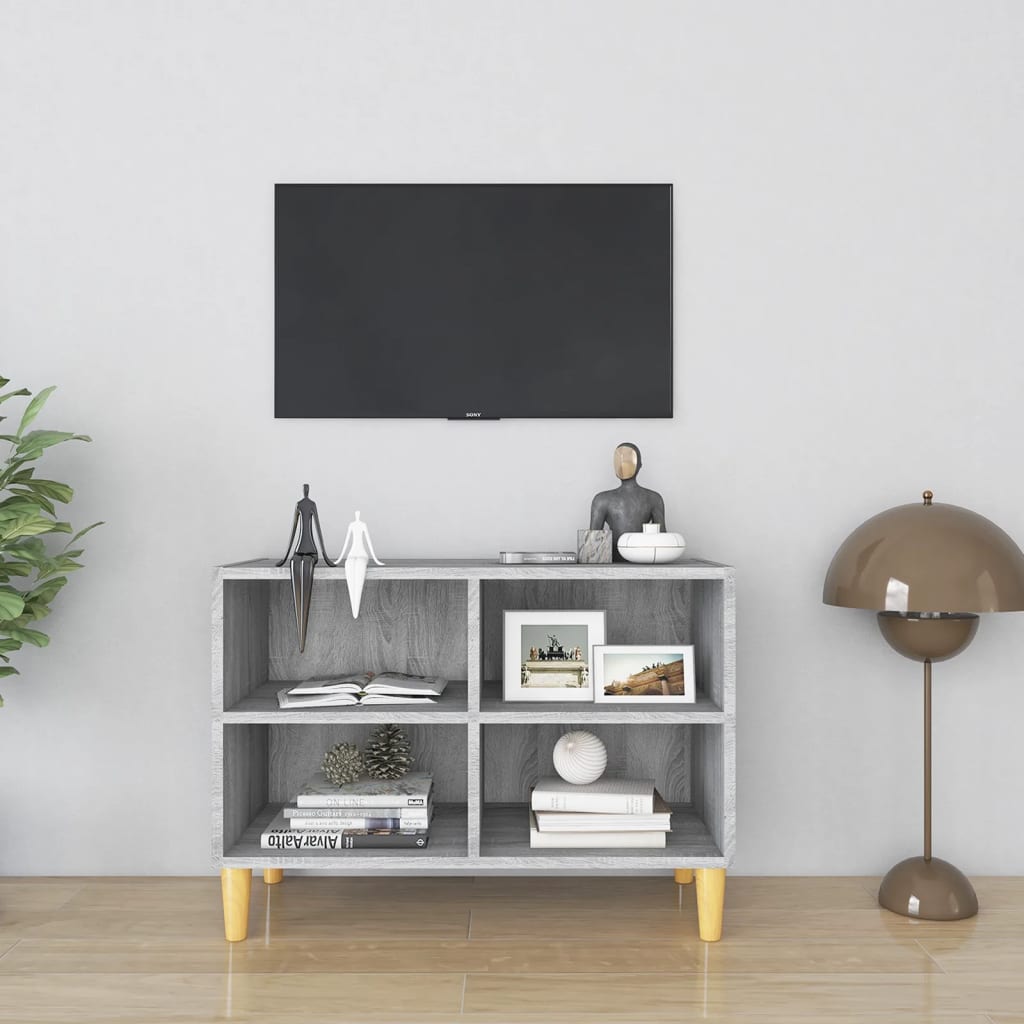 TV ormarić s nogama od drva boja hrasta sonome 69,5x30x50 cm