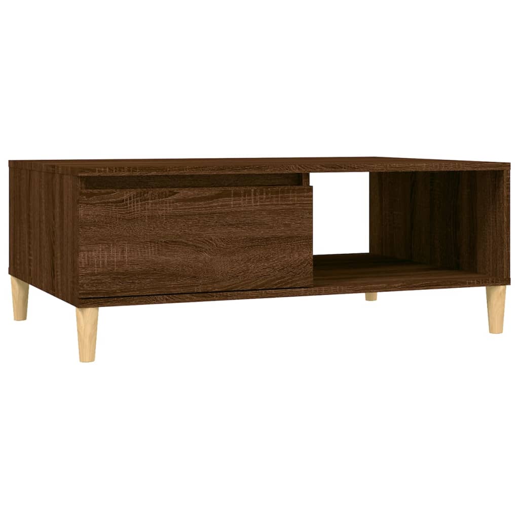 Stolić za kavu smeđa boja hrasta 90x60x35 cm konstruirano drvo