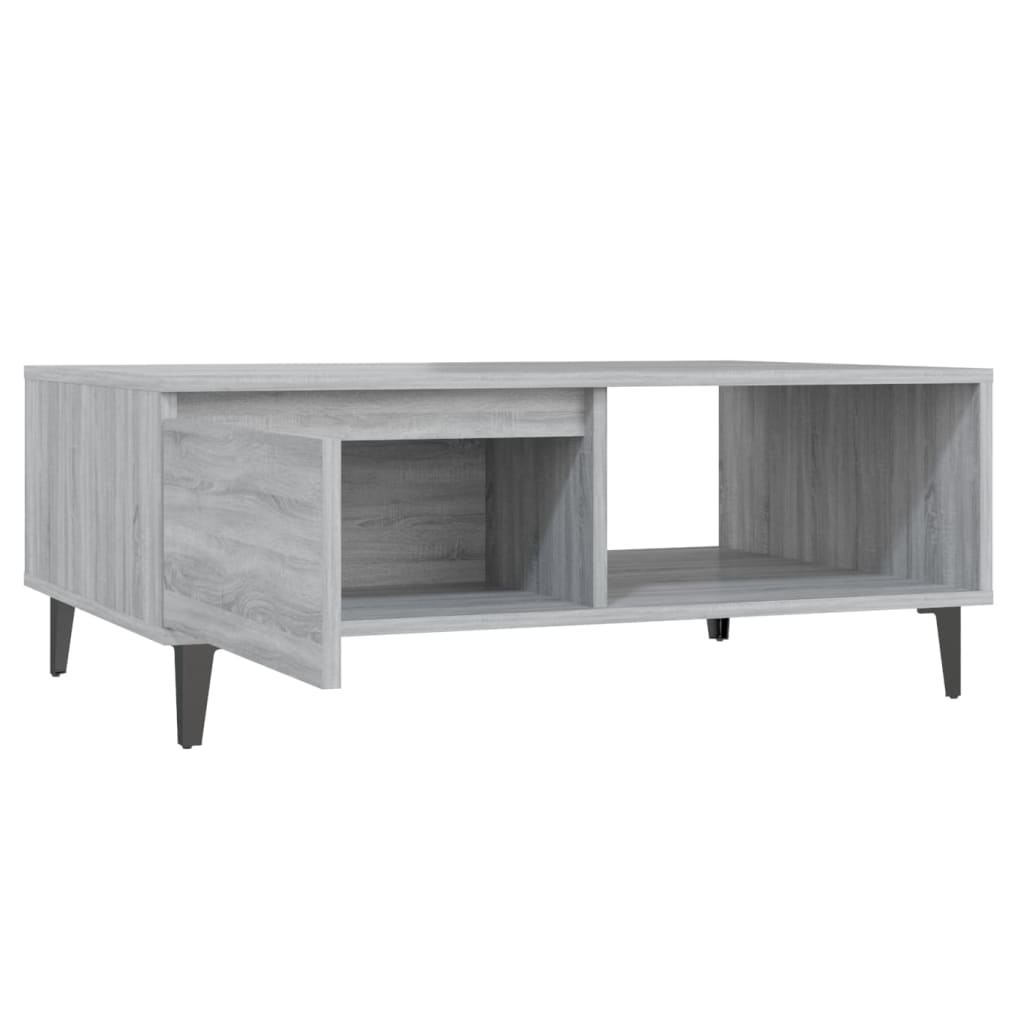 Stolić za kavu siva boja hrasta 90x60x35 cm konstruirano drvo