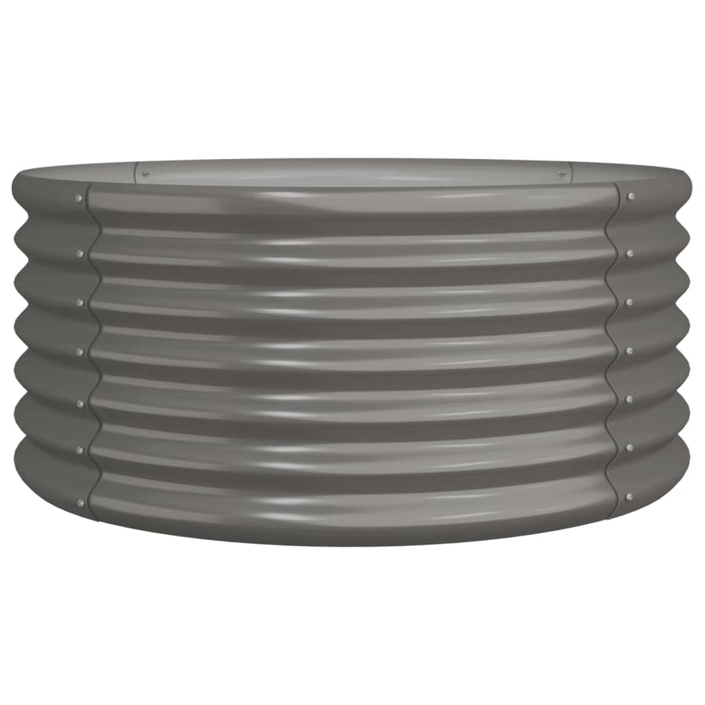 Vrtna sadilica od pocinčanog čelika 80 x 80 x 36 cm siva