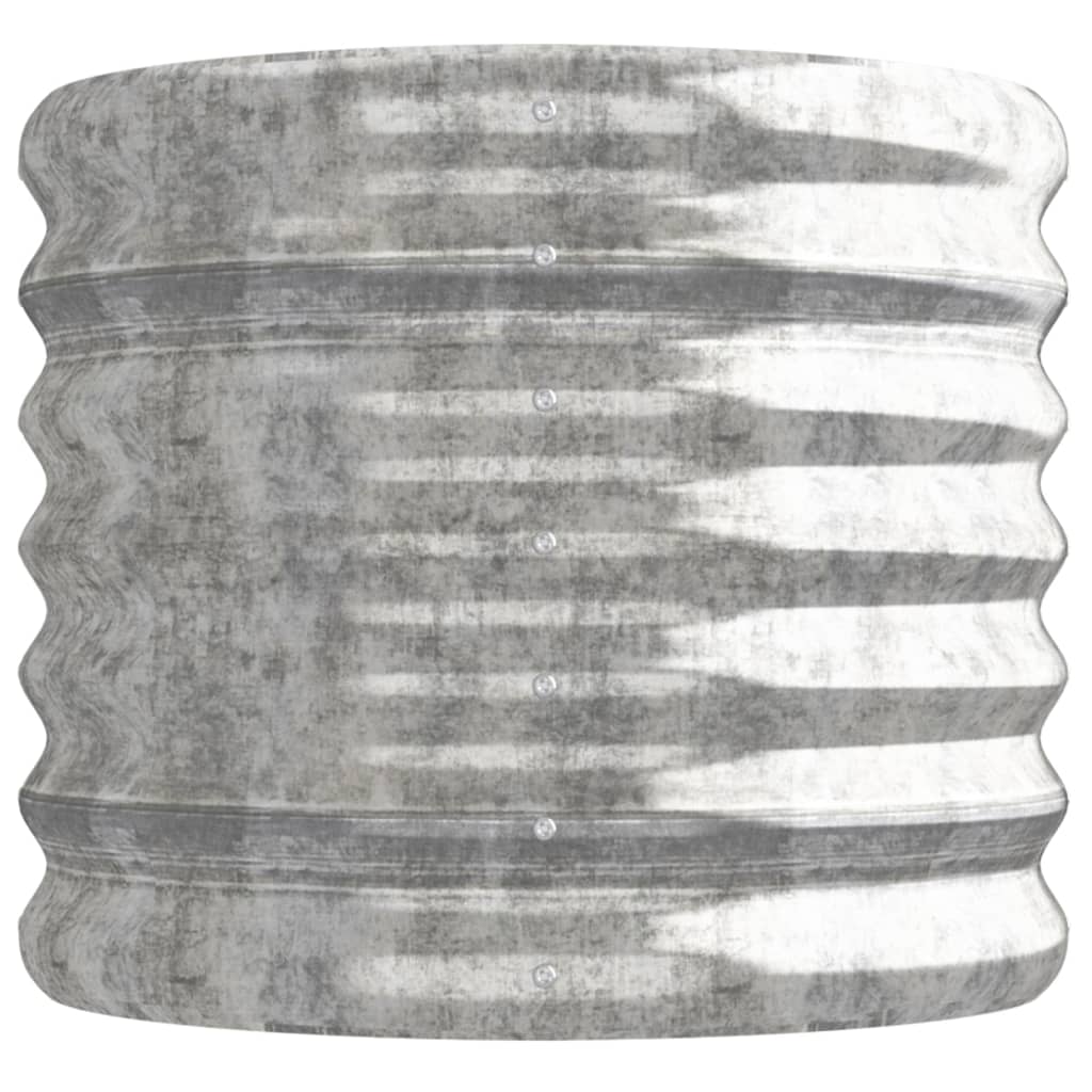 Povišena vrtna gredica od pocinčanog čelika 114 x 40 x 36 cm srebrna