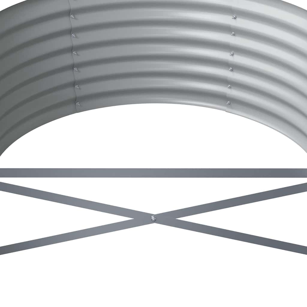 Povišena vrtna gredica od pocinčanog čelika 296 x 80 x 36 cm zelena