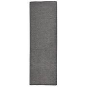 Vanjski tepih ravnog tkanja 80 x 250 cm sivi