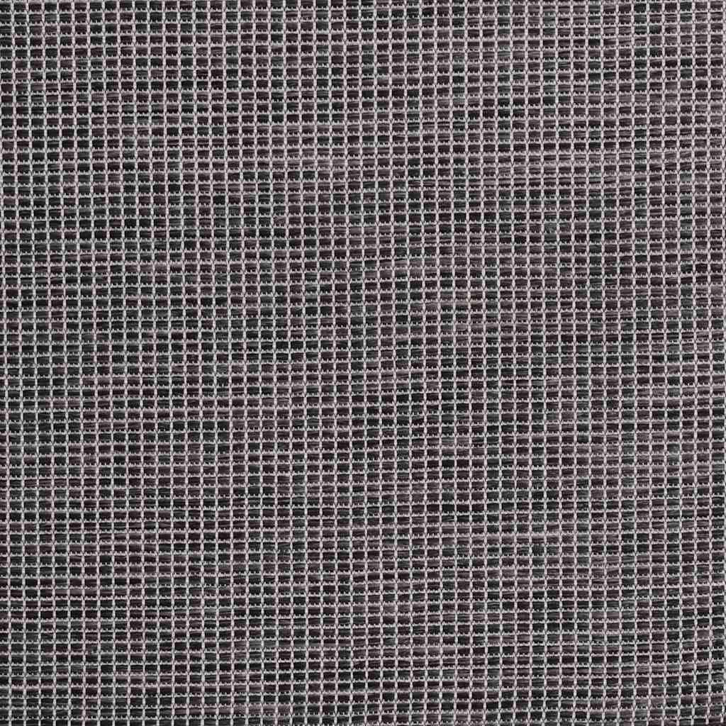 Vanjski tepih ravnog tkanja 100 x 200 cm sivi