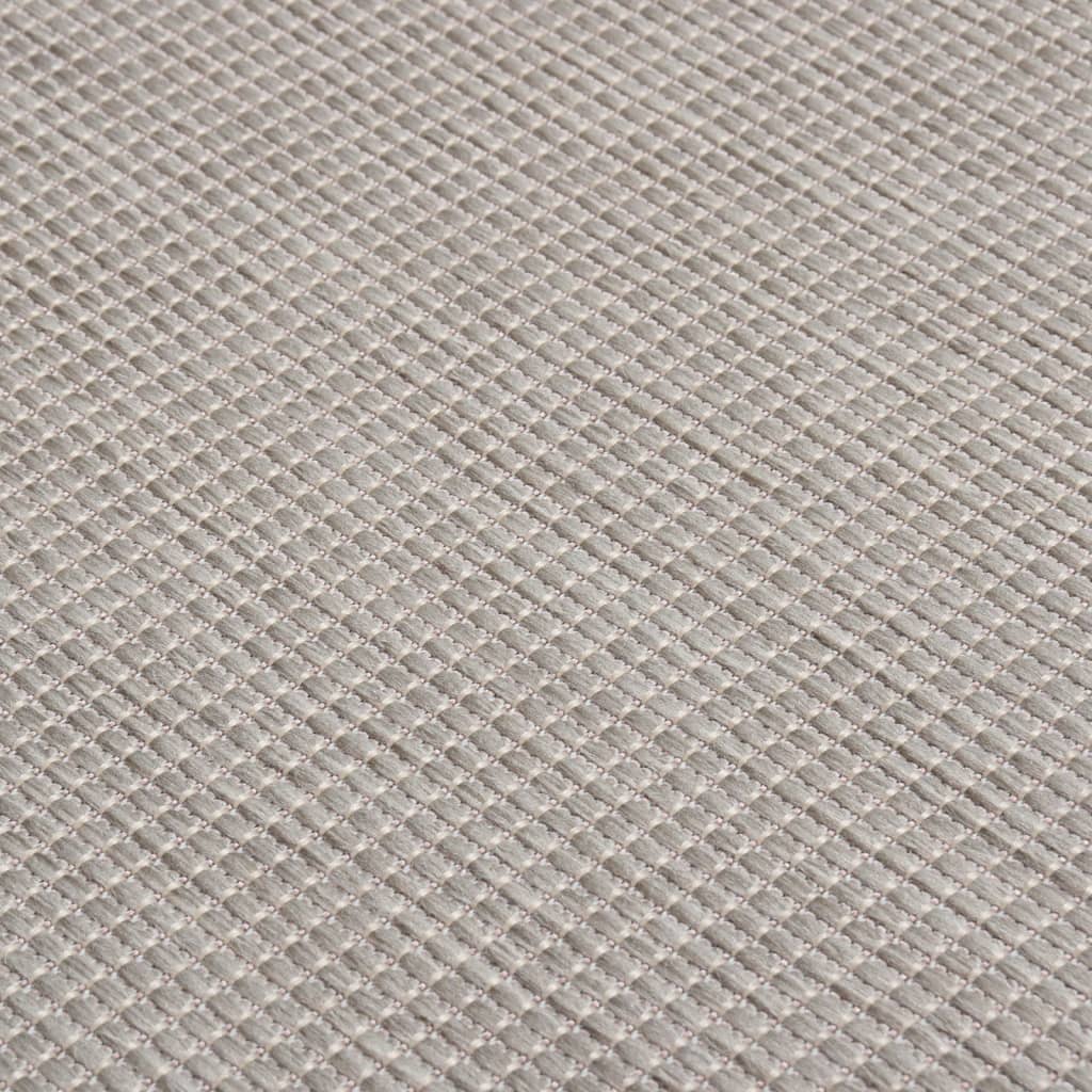 Vanjski tepih ravnog tkanja 80 x 150 cm svijetlo sivi