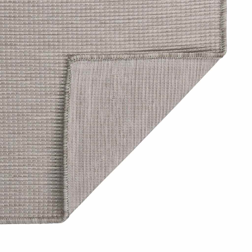 Vanjski tepih ravnog tkanja 120 x 170 cm svijetlo sivi