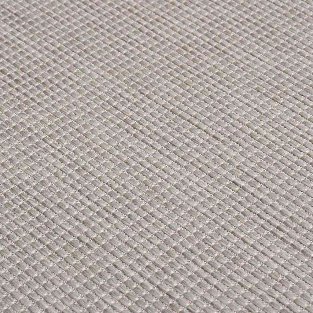 Vanjski tepih ravnog tkanja 120 x 170 cm svijetlo sivi