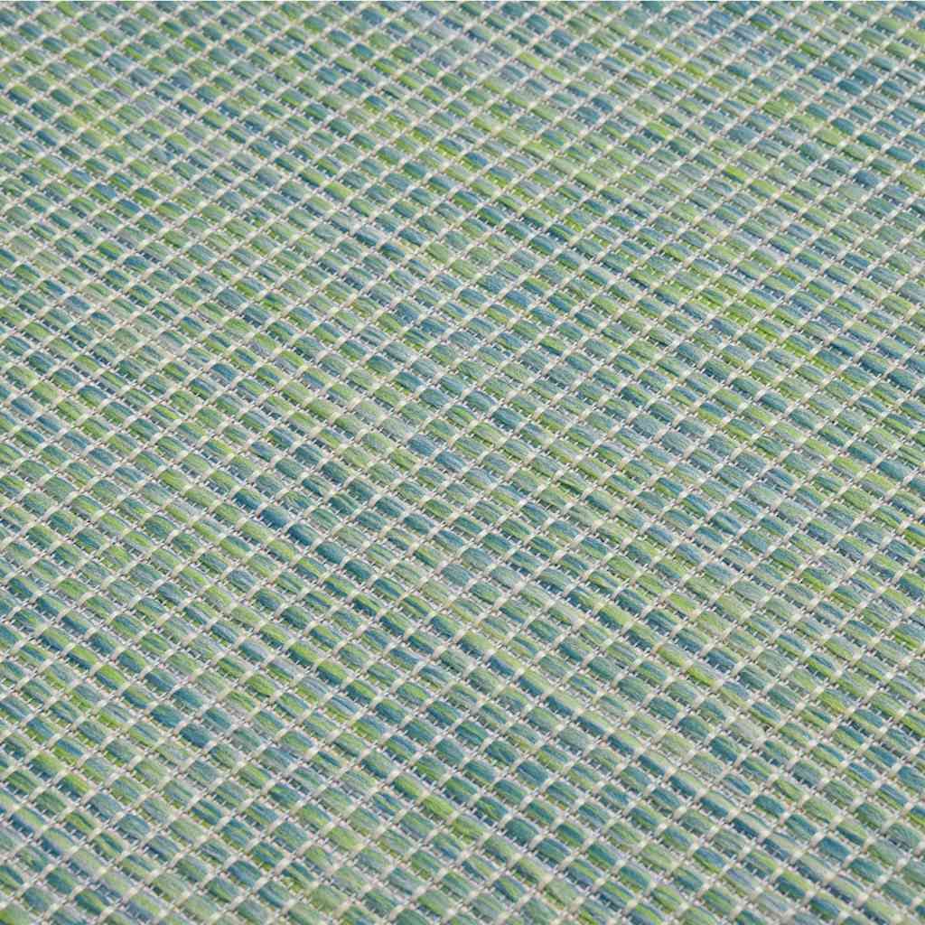 Vanjski tepih ravnog tkanja 100 x 200 cm tirkizni
