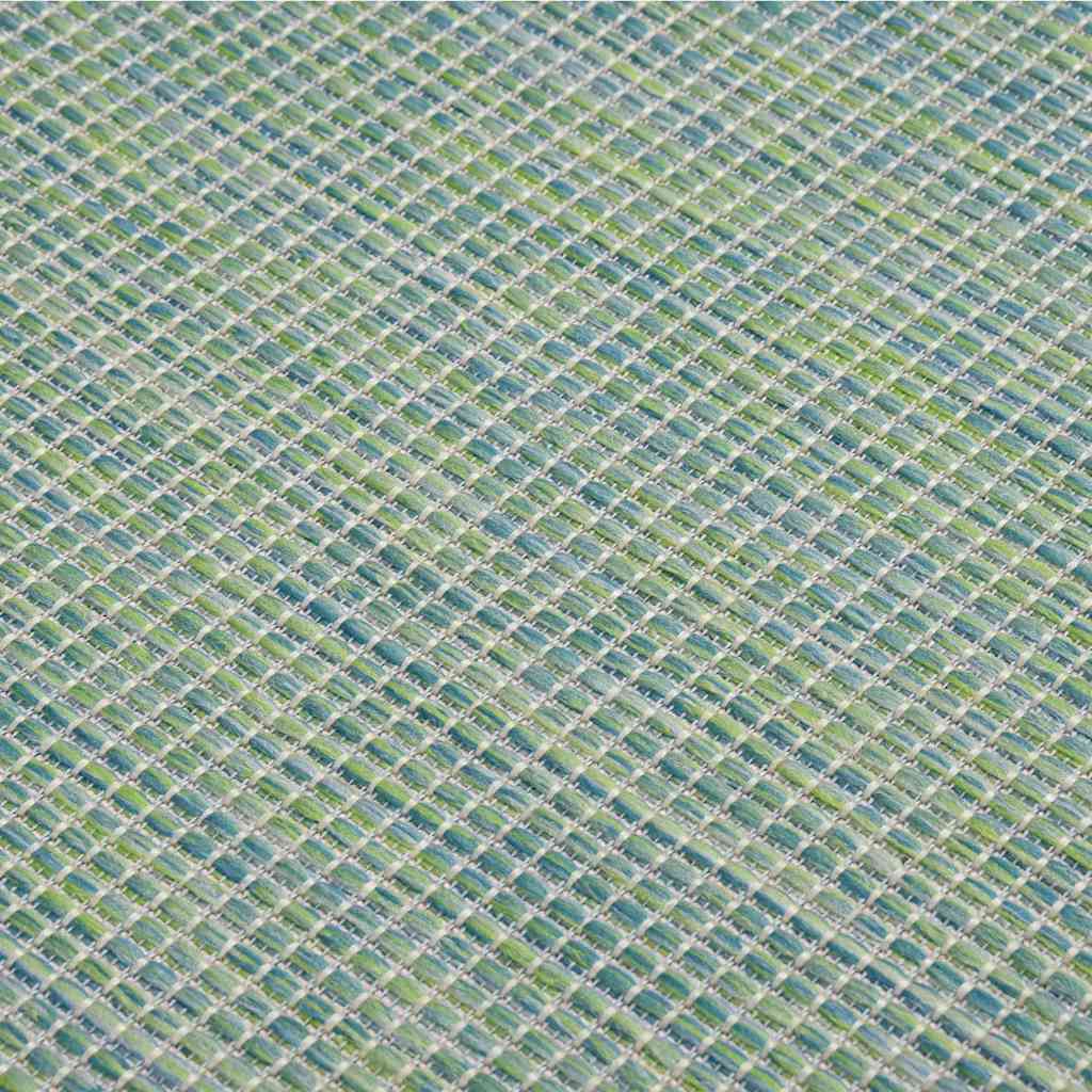 Vanjski tepih ravnog tkanja 160 x 230 cm tirkizni