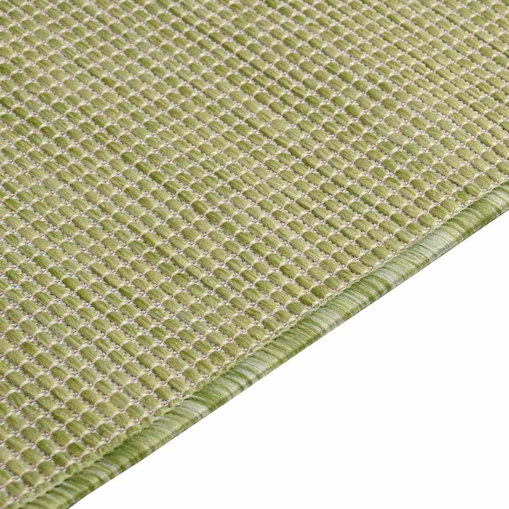 Vanjski tepih ravnog tkanja 80 x 150 cm zeleni