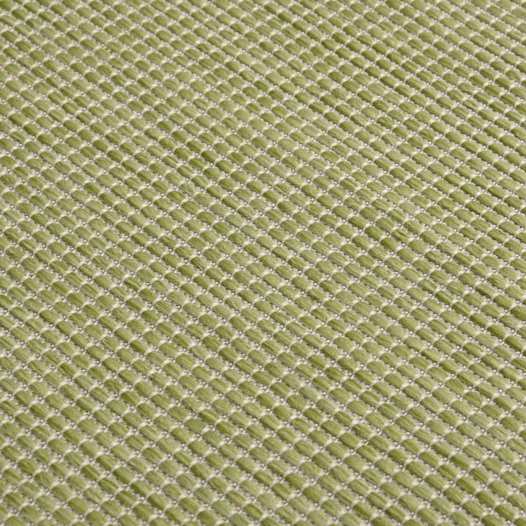 Vanjski tepih ravnog tkanja 80 x 150 cm zeleni