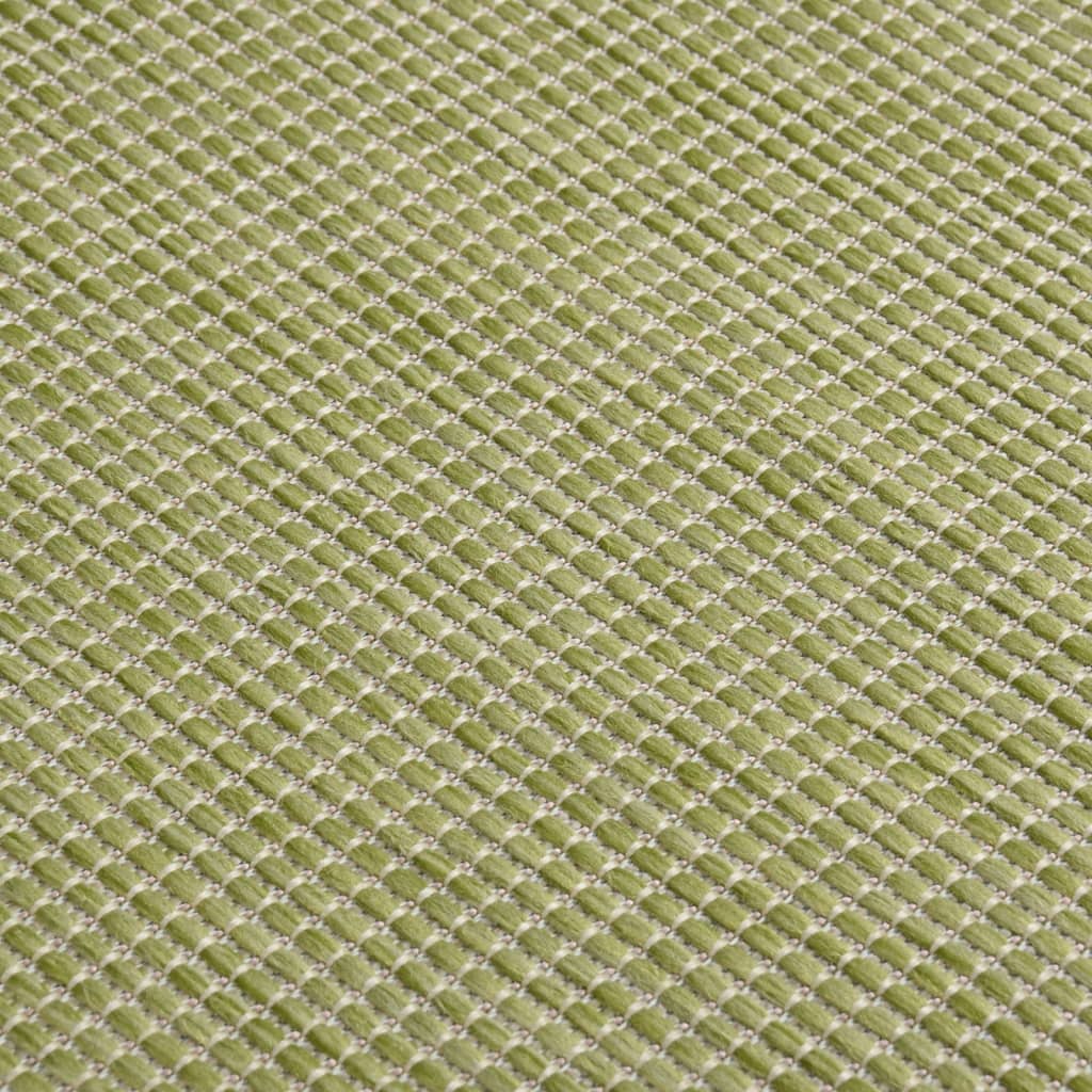 Vanjski tepih ravnog tkanja 140 x 200 cm zeleni