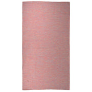 Vanjski tepih ravnog tkanja crveni 80 x 150 cm