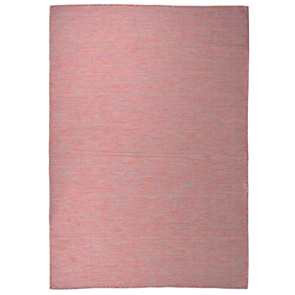 Vanjski tepih ravnog tkanja 160 x 230 cm crveni