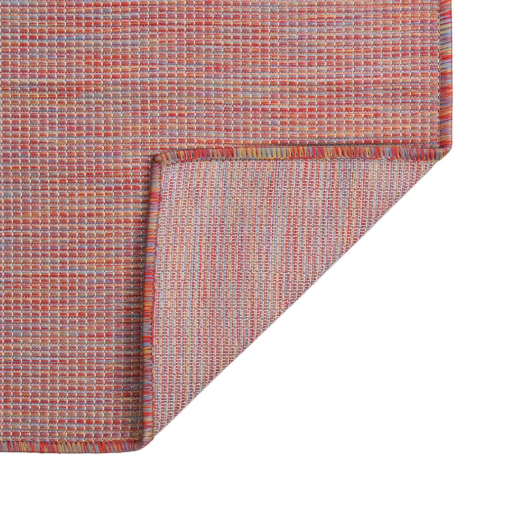 Vanjski tepih ravnog tkanja 160 x 230 cm crveni