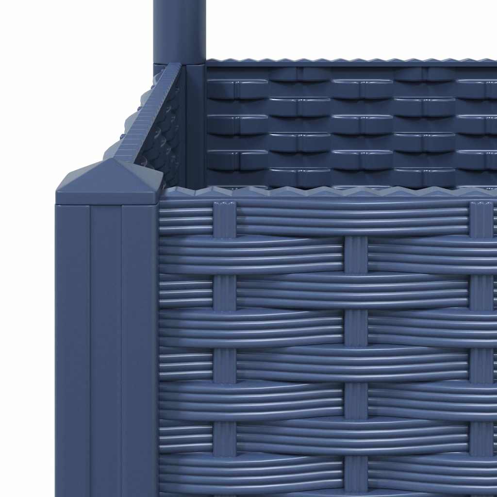 Vrtna sadilica s rešetkom plava siva 120 x 120 x 136 cm PP