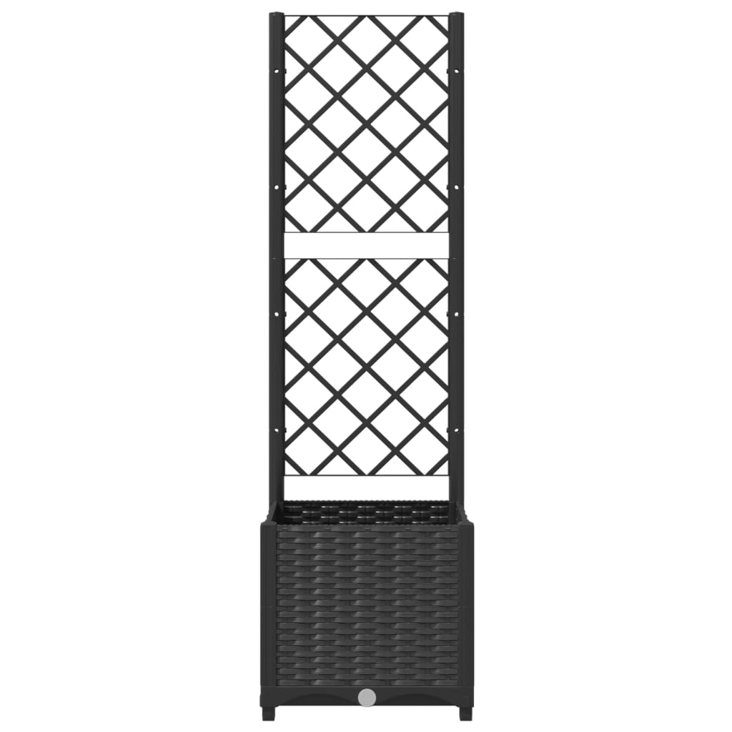 Vrtna žardinjera s rešetkom crna 40x40x136 cm PP