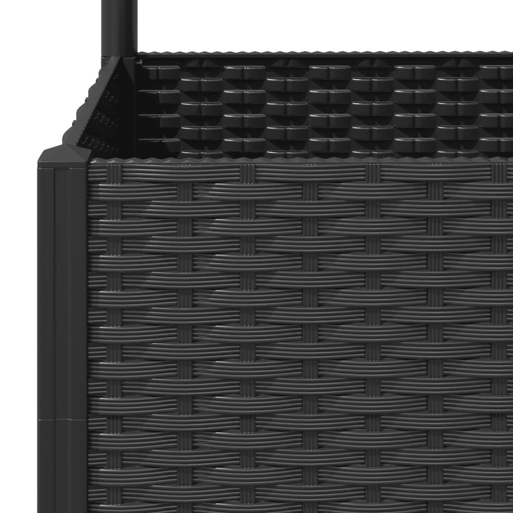 Vrtna žardinjera s rešetkom crna 80x40x136 cm PP