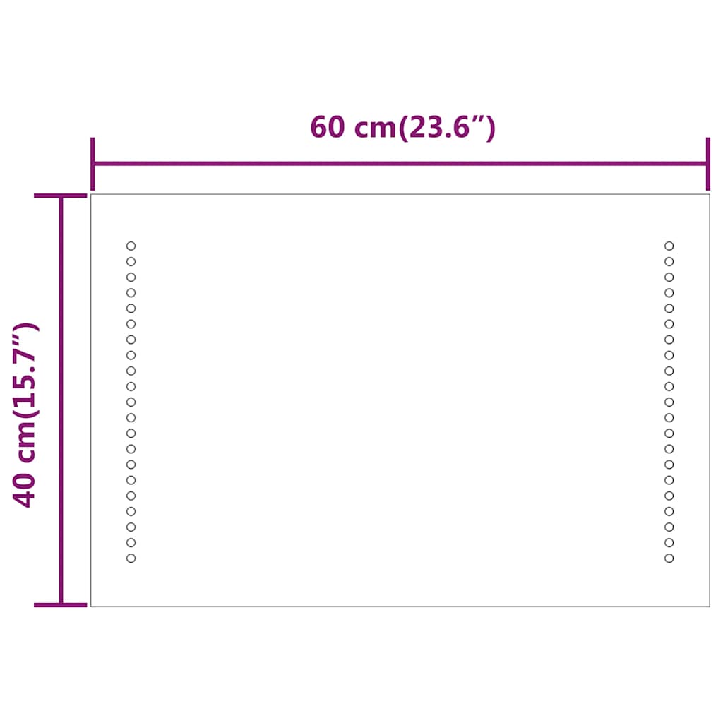 LED kupaonsko ogledalo 60x40 cm