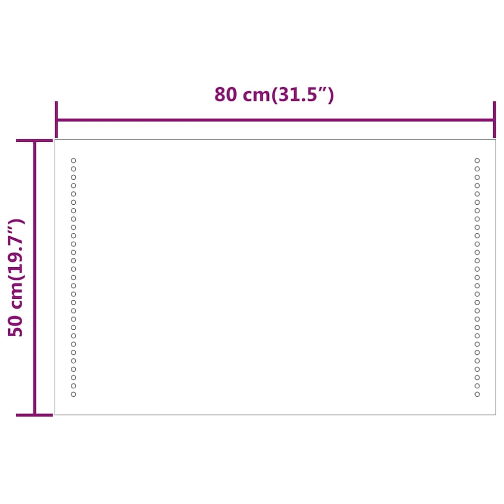 LED kupaonsko ogledalo 80x50 cm