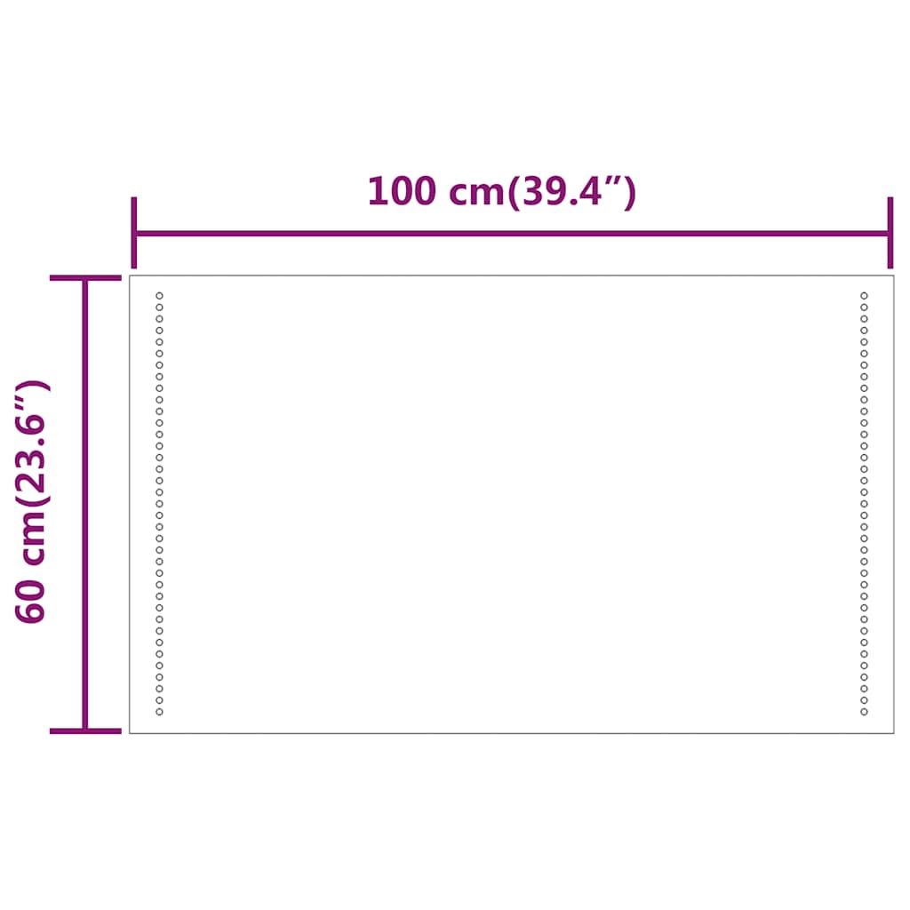 LED kupaonsko ogledalo 100x60 cm