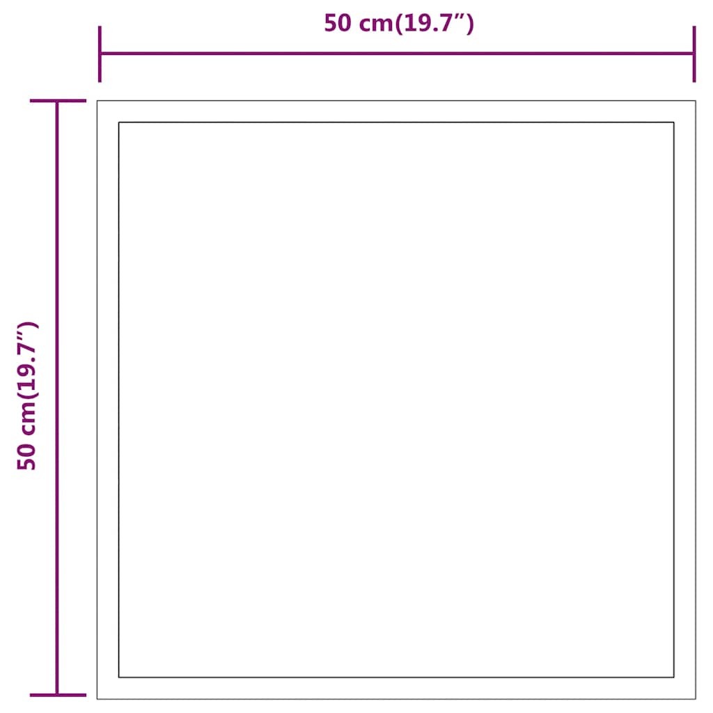 LED kupaonsko ogledalo 50x50 cm
