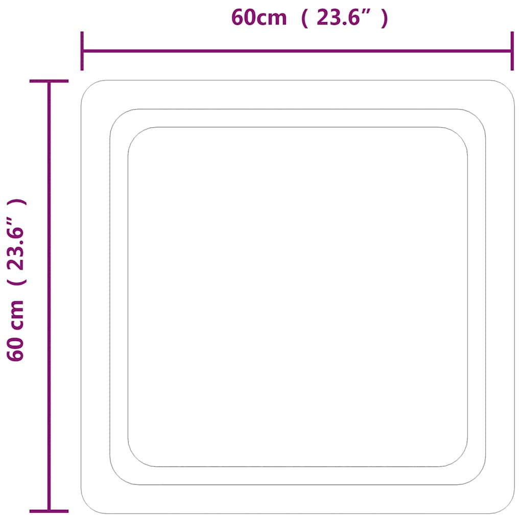 LED kupaonsko ogledalo 60x60 cm