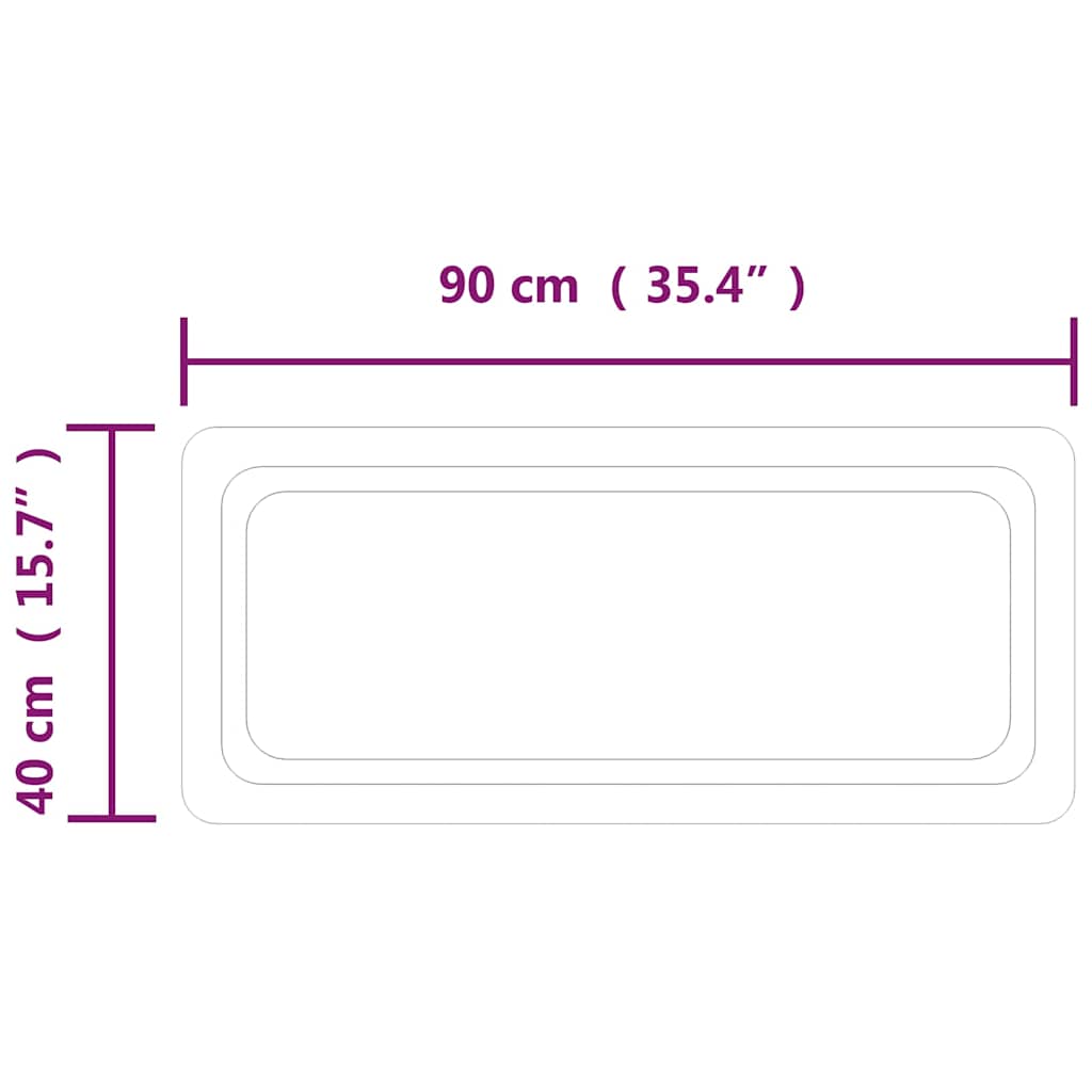 LED kupaonsko ogledalo 90x40 cm