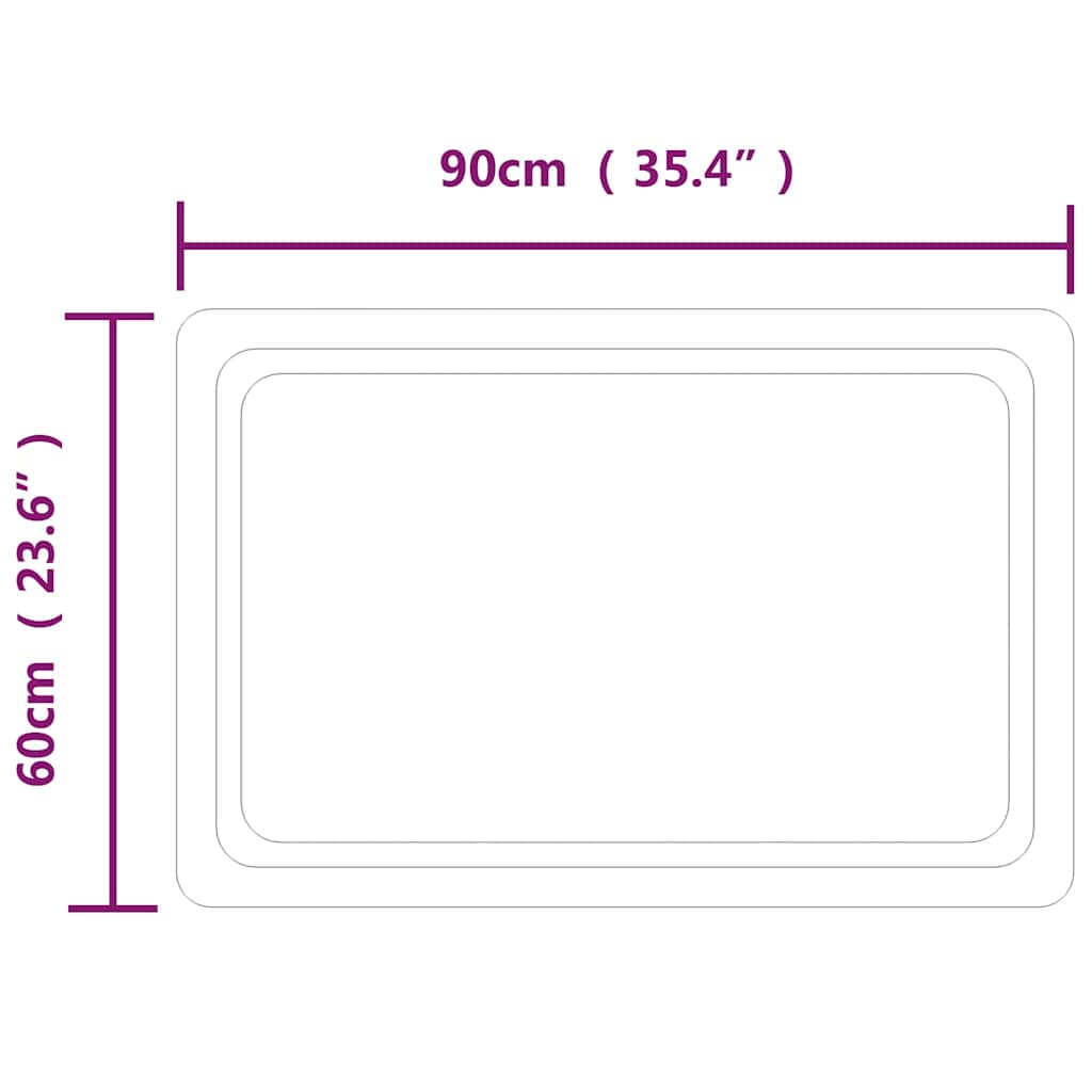 LED kupaonsko ogledalo 90x60 cm
