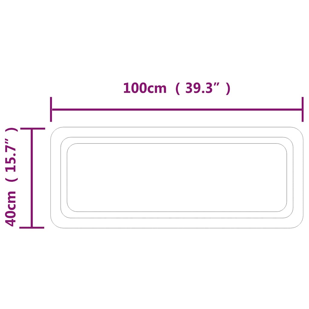 LED kupaonsko ogledalo 100x40 cm