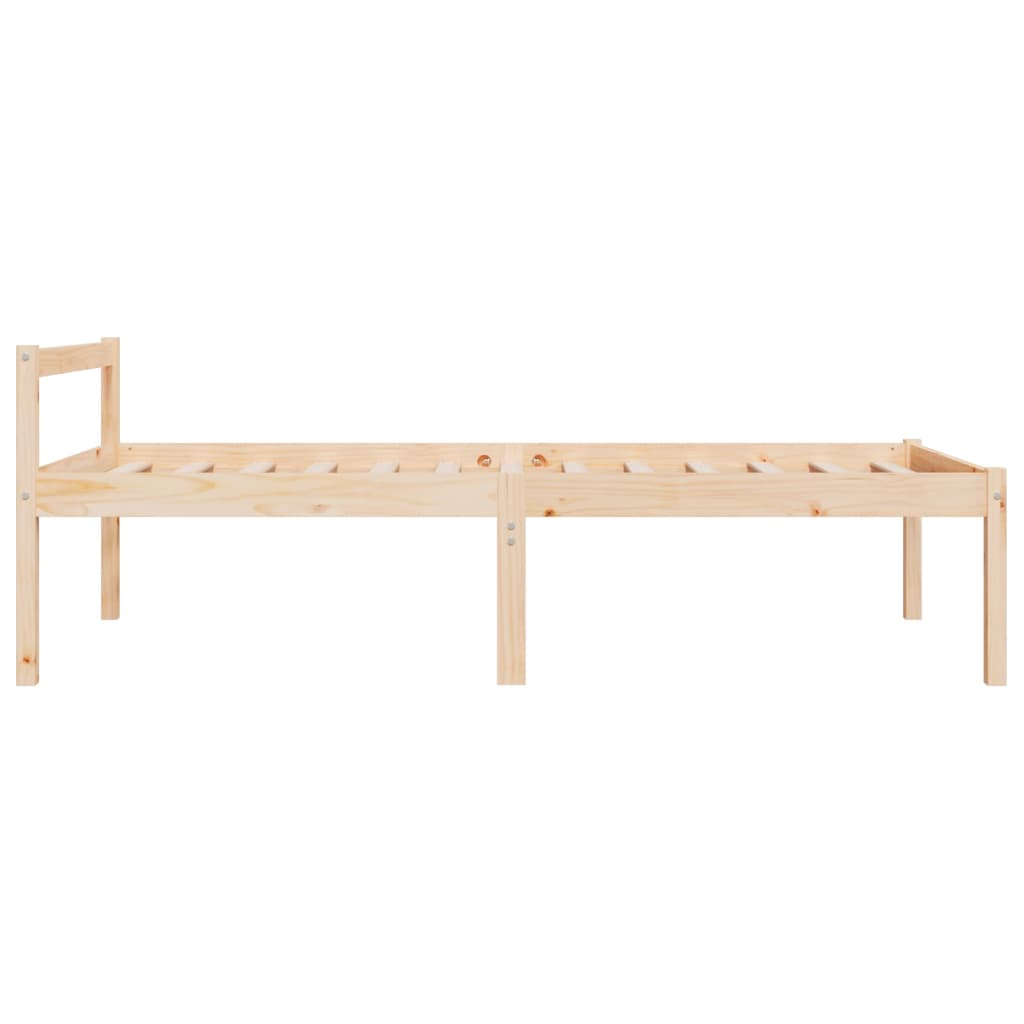 Krevet za starije osobe 75 x 190 cm mali od masivne borovine