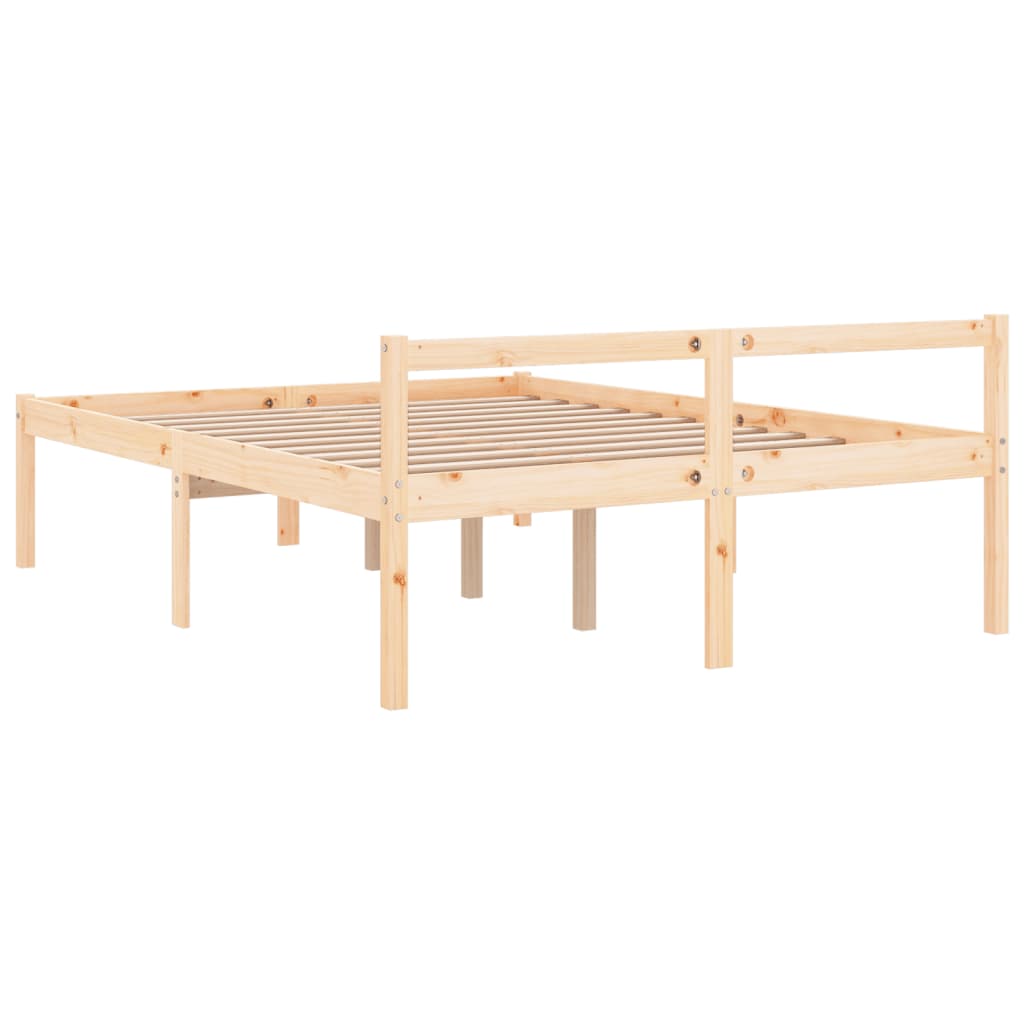 Krevet za starije osobe 120x190 cm mali bračni masivna borovina