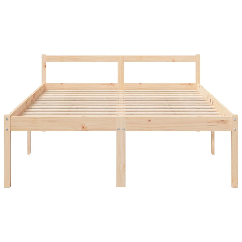 Krevet za starije osobe 135 x 190 cm bračni od masivne borovine