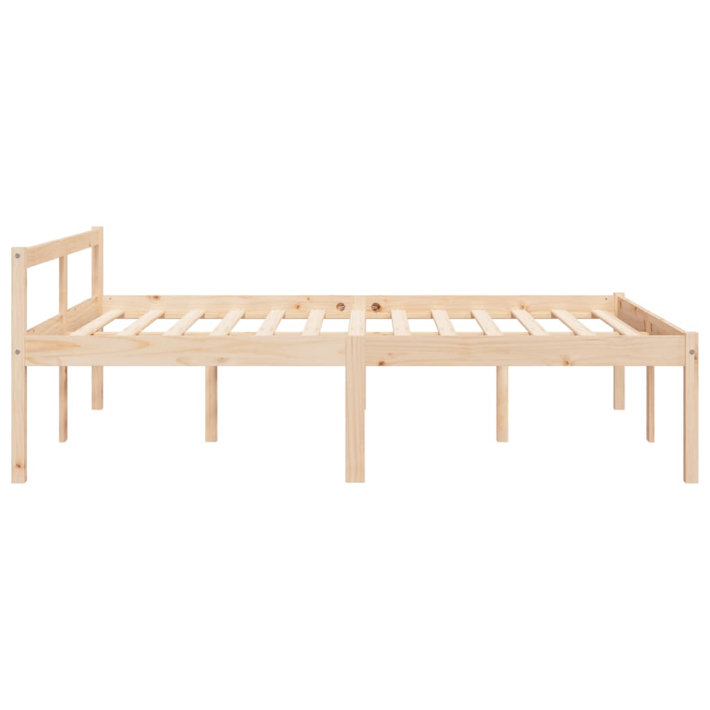 Krevet za starije osobe 135 x 190 cm bračni od masivne borovine